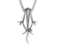 Retro Lungo Serpente A Tre Teste Serpente Ciondolo Collana In Acciaio Inox Punk Biker Serpente Collana Per Gli Uomini Delle Donne Gioielli Regalo