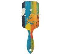Retro Map Striped Rainbow Color spazzola per capelli antistatica per donne nere Progettato massaggio cuoio capelluto per capelli lisci con manico ergonomico cepillo para pelo rizado