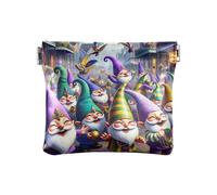 Retro Mardi Gras gnomi portamonete mini cambiamento borsa in pelle PU borsa cambiamento per le donne, Mardi Gras Gnomi Retro Street, Taglia unica, Mardi Gras Gnomi Retro Street