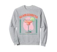 Retro Margarita Bicchiere Lime e Divertente Tequila Bere Citazione Felpa