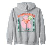 Retro Margarita Bicchiere Lime e Divertente Tequila Bere Citazione Felpa con Cappuccio