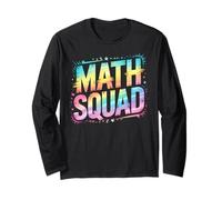 Retro Math Squad I Teach Counting Crew Teacher Think Geek Maglia a Manica