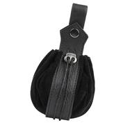 Retro Medievale Faux Leather Belt Pouch Borsa Medioevo Portamonete Portatile Cintura Borse LARP Rinascimento Costumi Rinascimentali Accessori Costume Uomo, Nero , Taglia unica, Bellezza di massa