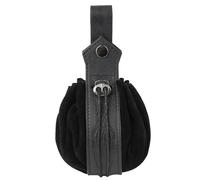 Retro Medievale Faux Leather Belt Pouch Borsa Medioevo Portamonete Portatile Cintura Borse LARP Rinascimento Costumi Rinascimentali Accessori Costume Uomo, Nero , Taglia unica, Bellezza di massa