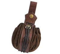 Retro Medievale Faux Leather Belt Pouch Borsetta Medioevo Portamonete Portatile Cintura Borse LARP Rinascimento Costumi, Marrone