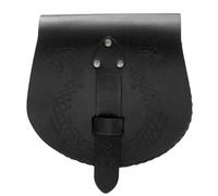 Retro Medievale Faux Leather Belt Pouch Borsetta Medioevo Portamonete Portatile Cintura Borse LARP Rinascimento Costumi, Nero