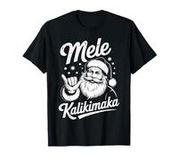 Retro Mele Kalikimaka Vintage Hawaii Natale Shaka Santa Maglietta