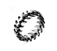 Retro Men Popular Creative Rock Hip Hop Rings Fashion Simple Fish Bone Women Universal Ring Dragon Bone Gift Jewelry Nice processing