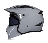 Retrò Metà Aperto Faccia Casco del Motociclo con Fibbia Sgancio Rapido, Vintage Jet Casco da Scooter ECE/DOT Omologato per Donna Uomo Chopper Piloto Cruiser, XL=59-60cm,Style1