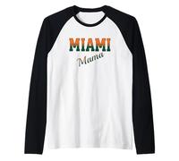 Retro Miami Mama Vintage Design Classic Cute Miami Mama Maglia con Maniche Raglan