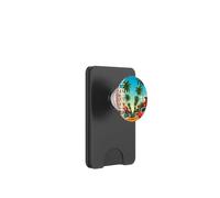 Retro Miami Summer Palm Tree Street Classic Car Graphic PopSockets PopWallet per MagSafe