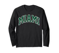 Retro Miami Uomini Miami Donne Vintage Verde Bianco FL Souvenir Maglia a Manica