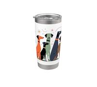 Retro Mid-Century, Cani moderni, Età atomica, Stile anni '50 e '60 Bicchiere termico in acciaio inox doppia parete