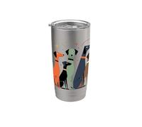 Retro Mid-Century, Cani moderni, Età atomica, Stile anni '50 e '60 Bicchiere termico in acciaio inox doppia parete