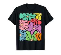 Retro Minimalist Vintage Color Flower 70s Flower Power Maglietta