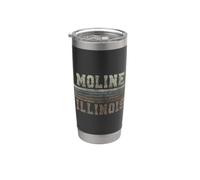 Retrò Moline Illinois Bicchiere termico in acciaio inox doppia parete
