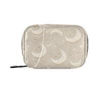 Retro Moons Stars Borse con scomparti staccabili Organizer portatile Zipper caso aiuto Bag