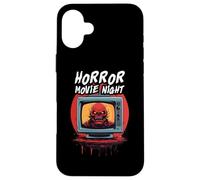 Retrò Mostro Vintage Halloween 80s Horror Film Notte Custodia per iPhone 16 Plus