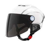 Retrò Motociclo Aperto Faccia Casco ECE Certified Mezzo Casco da Motociclo con Visiera per Cruiser Chopper Scooter Piloto,54-62cm,A