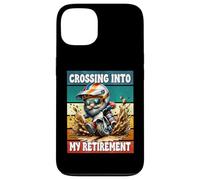 Retro Motocross Dad Gnome Crossing Into My Retirement Custodia per iPhone 13