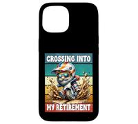Retro Motocross Dad Gnome Crossing Into My Retirement Custodia per iPhone 15