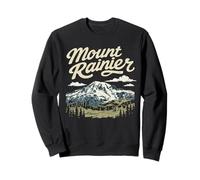 Retro Mount Rainier National Park Vintage Style 80s PNW Felpa