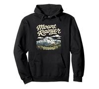 Retro Mount Rainier National Park Vintage Style 80s PNW Felpa con Cappuccio