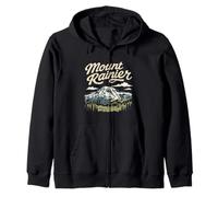 Retro Mount Rainier National Park Vintage Style 80s PNW Felpa con Cappuccio