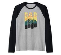 Retro Mountain Bike Papà MTB Ciclismo Avventura Maglia con Maniche Raglan