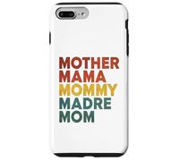 Retro Multilingual Mom Typography Bold Motherhood Statement Custodia per iPhone 7 Plus/8 Plus