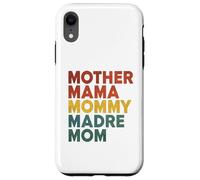 Retro Multilingual Mom Typography Bold Motherhood Statement Custodia per iPhone XR