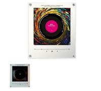 Retro Music Refrigerator Magnets,9 Pcs Vintage Vinyl Record Refrigerator Magnets,128MB Programmable NFC Enabled Music Player with Rotation & Lighting Effects for Home Office