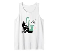 Retro Musical Cat Saxophone Midcentury Modern Mid Century Canotta