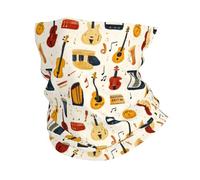 Retro Musical Instruments Print 26X30Cm Elastico Passamontagna Durevole Fascia per Capelli per Arrampicata Adulto Uomo