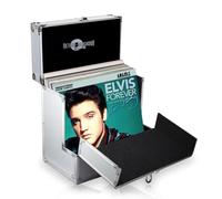 Retro Musique 12" vinile Record Custodia di Immagazzinaggio con Unique Pieghevole Anteriore Flap, Contiene fino a 40 LP Include 40 vinile Record Maniche Esterne (Argent)