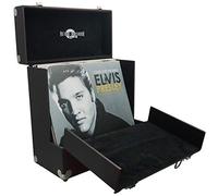 Retro Musique 12" vinile Record Scatola Contenitore LP con Lap anteriore pieghevole unico per un migliore accesso al vostro LPS-turchese (rosso) (Black)