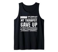 Retro My Therapist Gave Up Funny Sarcastic Humor Canotta