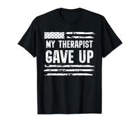 Retro My Therapist Gave Up Funny Sarcastic Humor Maglietta