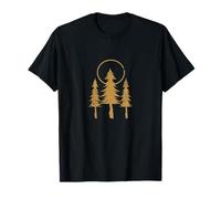Retro Natura Albero Foresta Paesaggio Maglietta