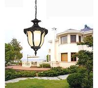 Retro Nero Lampada A Sospensione Per Esterni Impermeabile IP44 E27 Lampadari Alluminio Pendente/Sala Da Pranzo In Balcone Decorativo corridoi Gazebo Illuminazione A Sospensione Per Esterni 20 * 35Cm