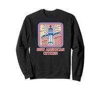 Retro New American Citizen Rosso Bianco e Blu Felpa