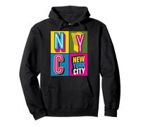 Retro New York City Pop Art Style Tee Shirts, New York City Felpa con Cappuccio