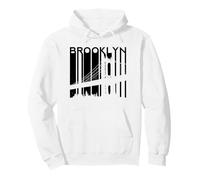 Retro New York Ponte Brooklyn Vintage Skyline Città NYC NY Felpa con Cappuccio