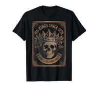 Retro No Kings 2.0 Since 1776 Skull Lunga Vita alla democrazia Maglietta