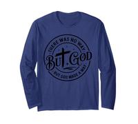 Retro No Way But God Uplifting - Fede Motivazione Cristiana Maglia a Manica