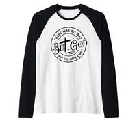 Retro No Way But God Uplifting - Fede Motivazione Cristiana Maglia con Maniche Raglan