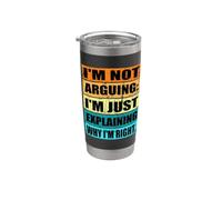 Retro Non sto discutendo spiegando perché ho ragione meme grafico Bicchiere termico in acciaio inox doppia parete