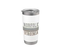 Retrò Norfolk Virginia Bicchiere termico in acciaio inox doppia parete