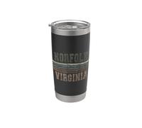 Retrò Norfolk Virginia Bicchiere termico in acciaio inox doppia parete