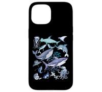Retro Ocean Wildlife - Shark, Fish & Octopus Vibes Custodia per iPhone 15